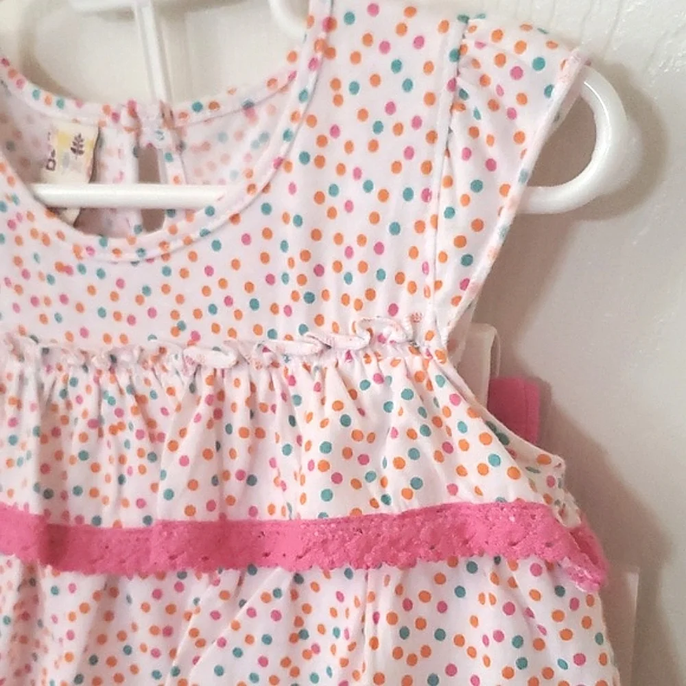 NWT New Sweet Ivy Pink & White Speckled Dot Two Piece Top & Pants 18 Months - Picture 4 of 9